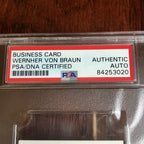 WERNHER VON BRAUN * PSA/DNA Slabbed * Autograph Card Signed * Full Signature