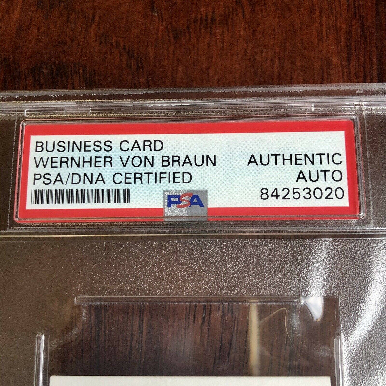 WERNHER VON BRAUN * PSA/DNA Slabbed * Autograph Card Signed * Full Signature