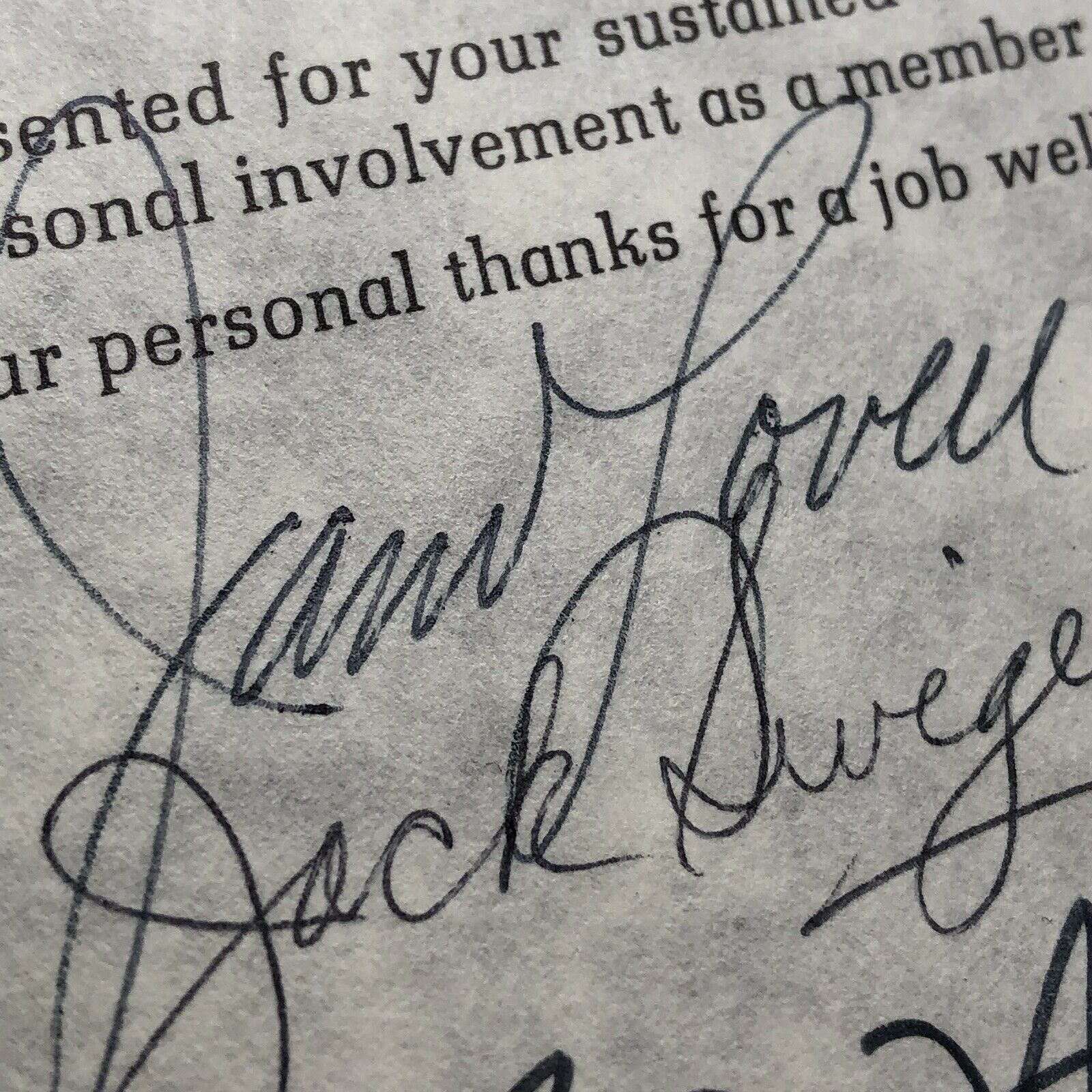 APOLLO 13 * Crew Signed Fabric FLOWN AROUND THE MOON * Autograph Jack Swigert