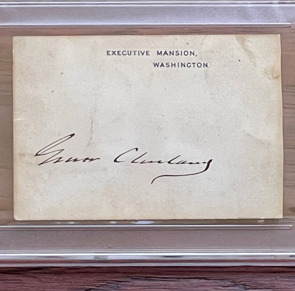 GROVER CLEVELAND * PSA/DNA Executive Mansion Autograph Card Signed as PRESIDENT