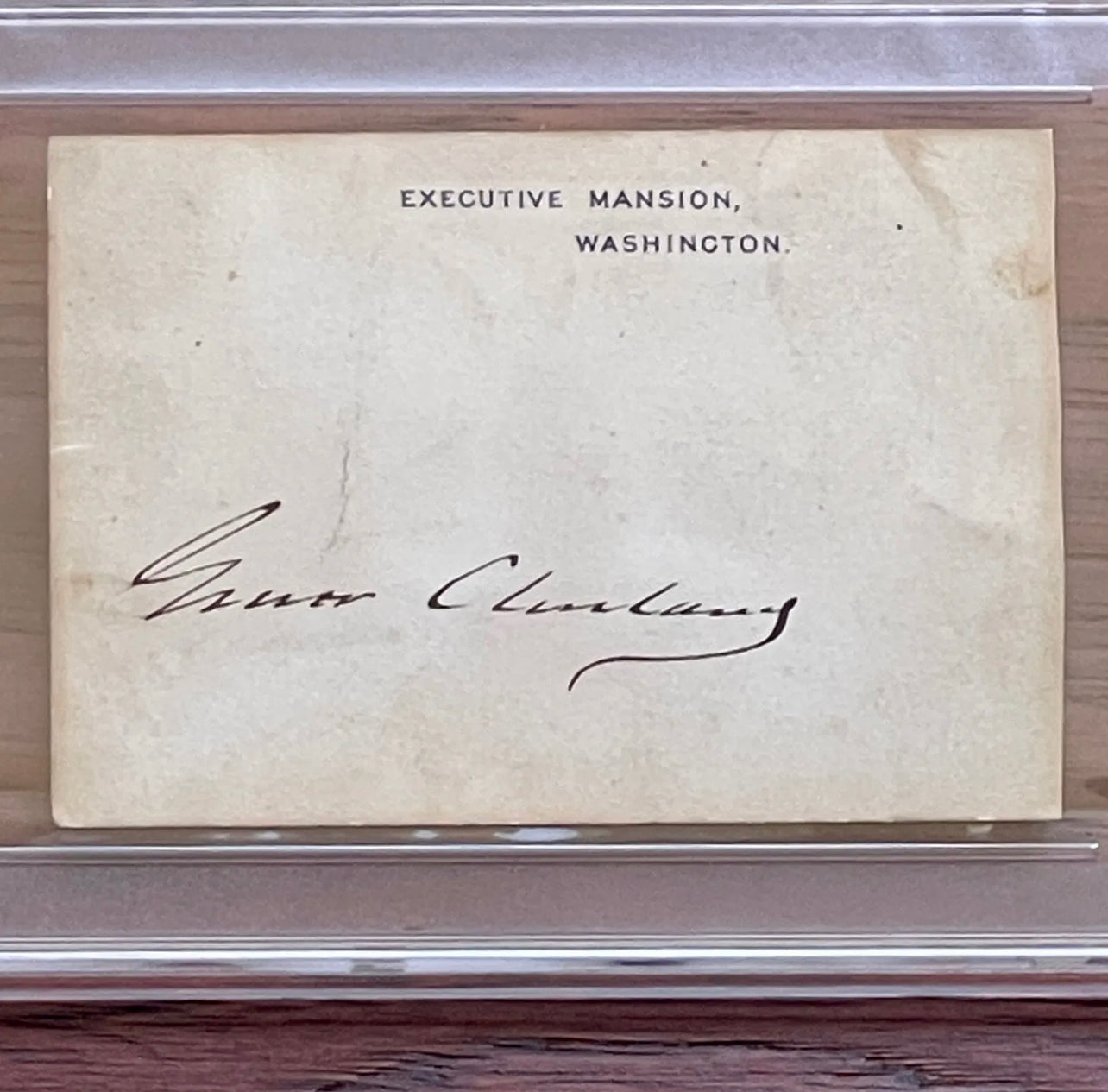 GROVER CLEVELAND * PSA/DNA Executive Mansion Autograph Card Signed as PRESIDENT