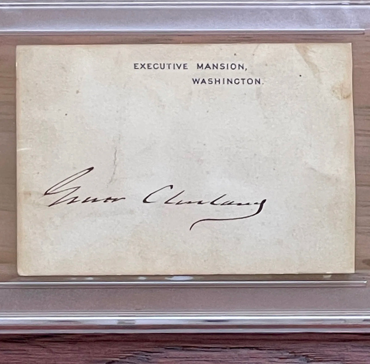 GROVER CLEVELAND * PSA/DNA Executive Mansion Autograph Card Signed as PRESIDENT