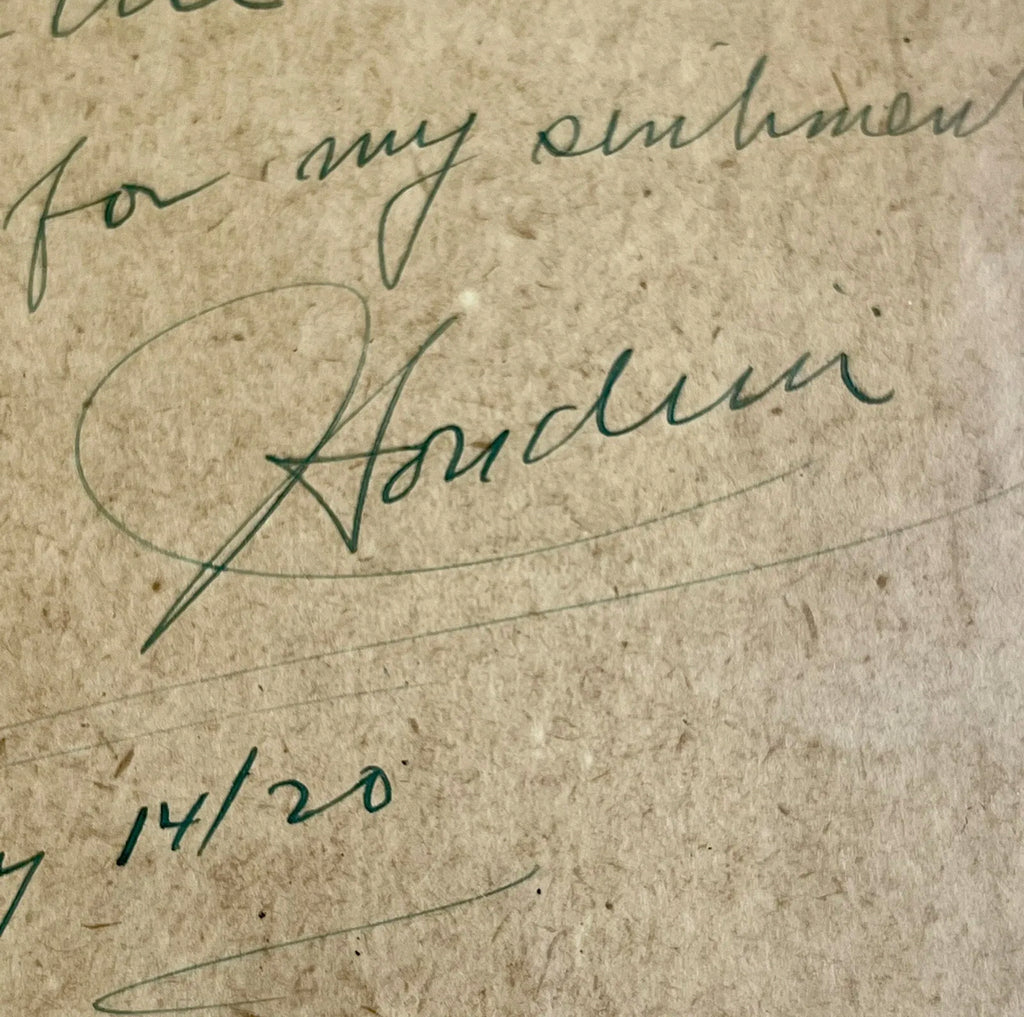 HARRY HOUDINI * PSA/DNA * Autograph Note Signed * Magician & Escape Artist