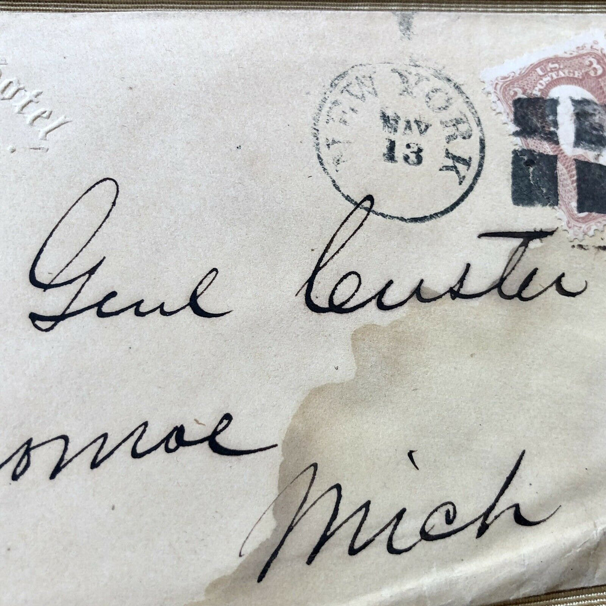 GEORGE CUSTER * JSA * Handwritten Autograph Envelope Signed * Little Big Horn