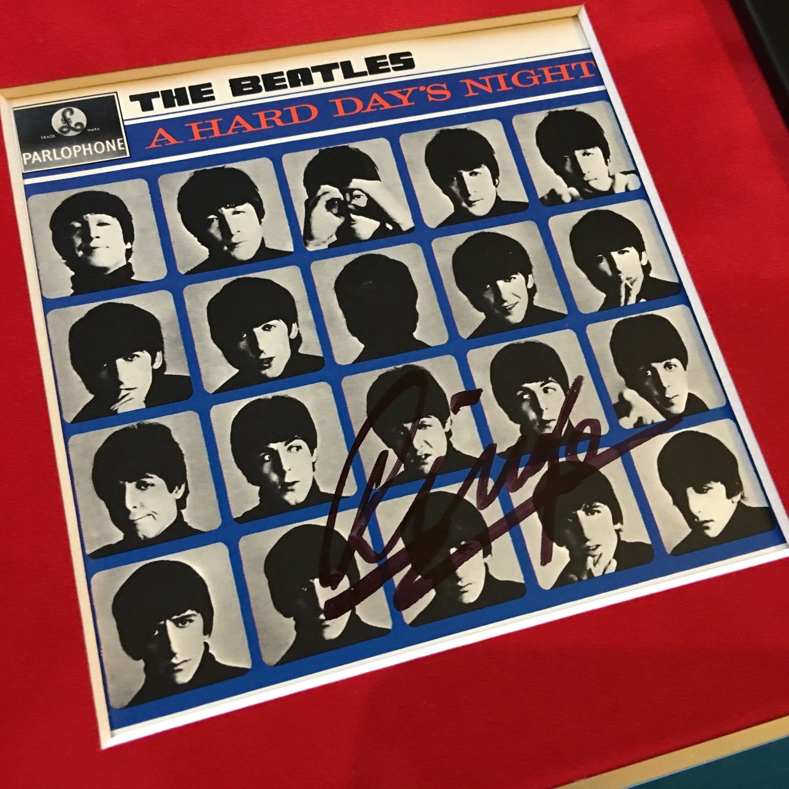 RINGO STARR * BEATLES * PSA/DNA AUTOGRAPH "Hard Day's Night" Album Cover SIGNED