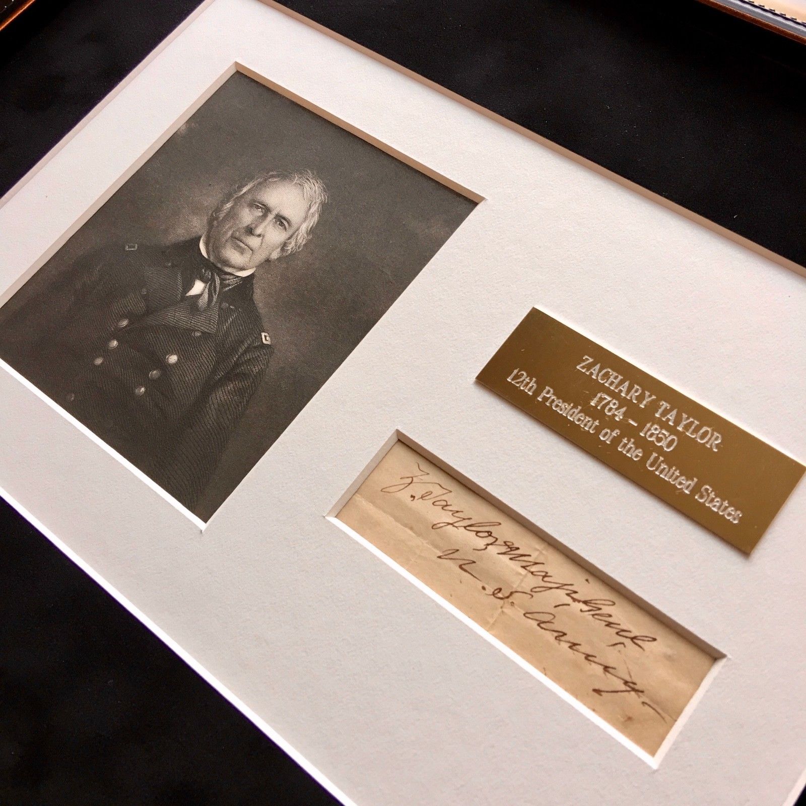 ZACHARY TAYLOR * JSA COA * AUTOGRAPH Cut Signed * Major Genl US ARMY