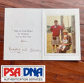 KING CHARLES & PRINCESS DIANA * PSA * Autograph Family Xmas Card Signed * 1983