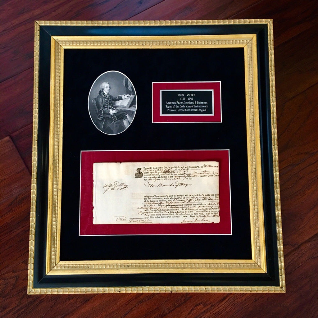 JOHN HANCOCK * Handwritten AUTOGRAPH Ships Manifest SIGNED for British Army