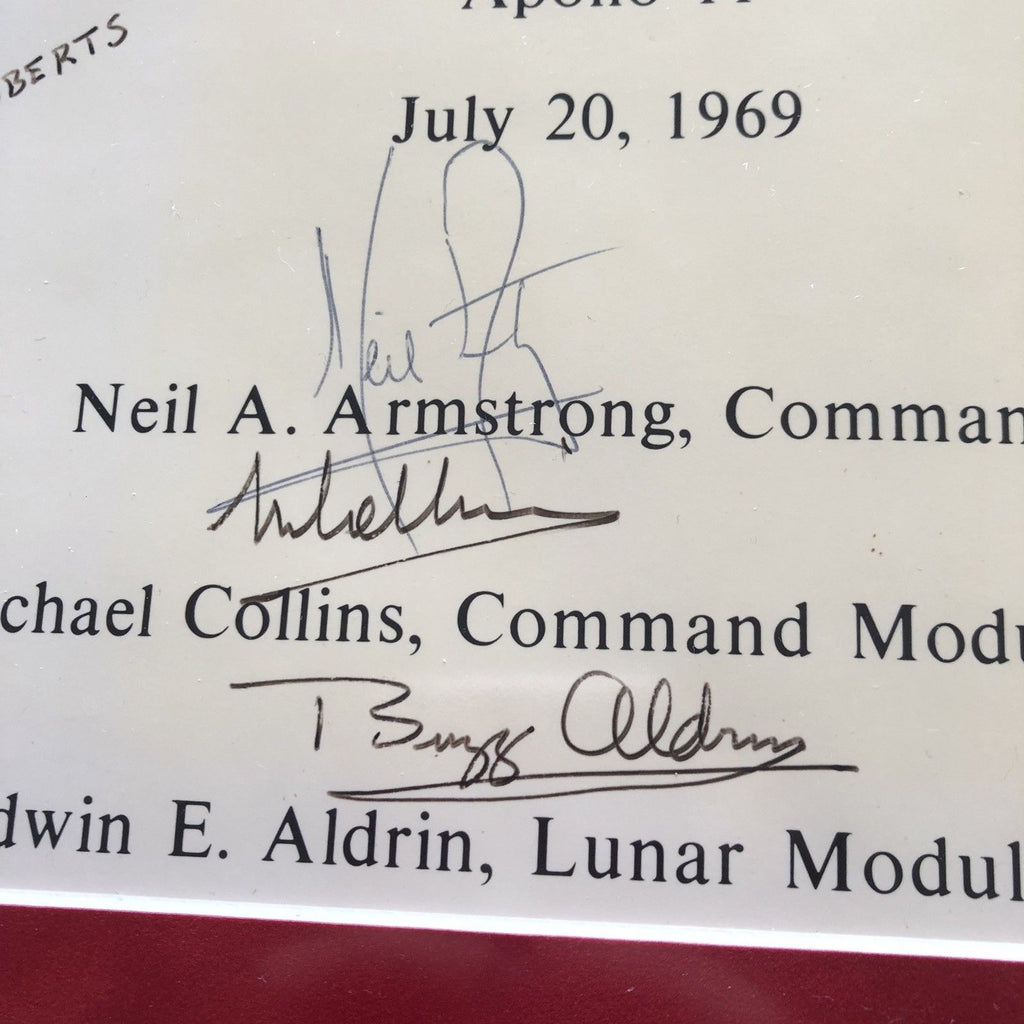 APOLLO 11 CREW SIGNED * PSA Zarelli * AUTOGRAPH "One Small Step" Neil Armstrong