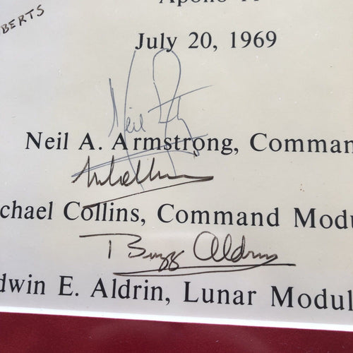 APOLLO 11 CREW SIGNED * PSA Zarelli * AUTOGRAPH "One Small Step" Neil Armstrong