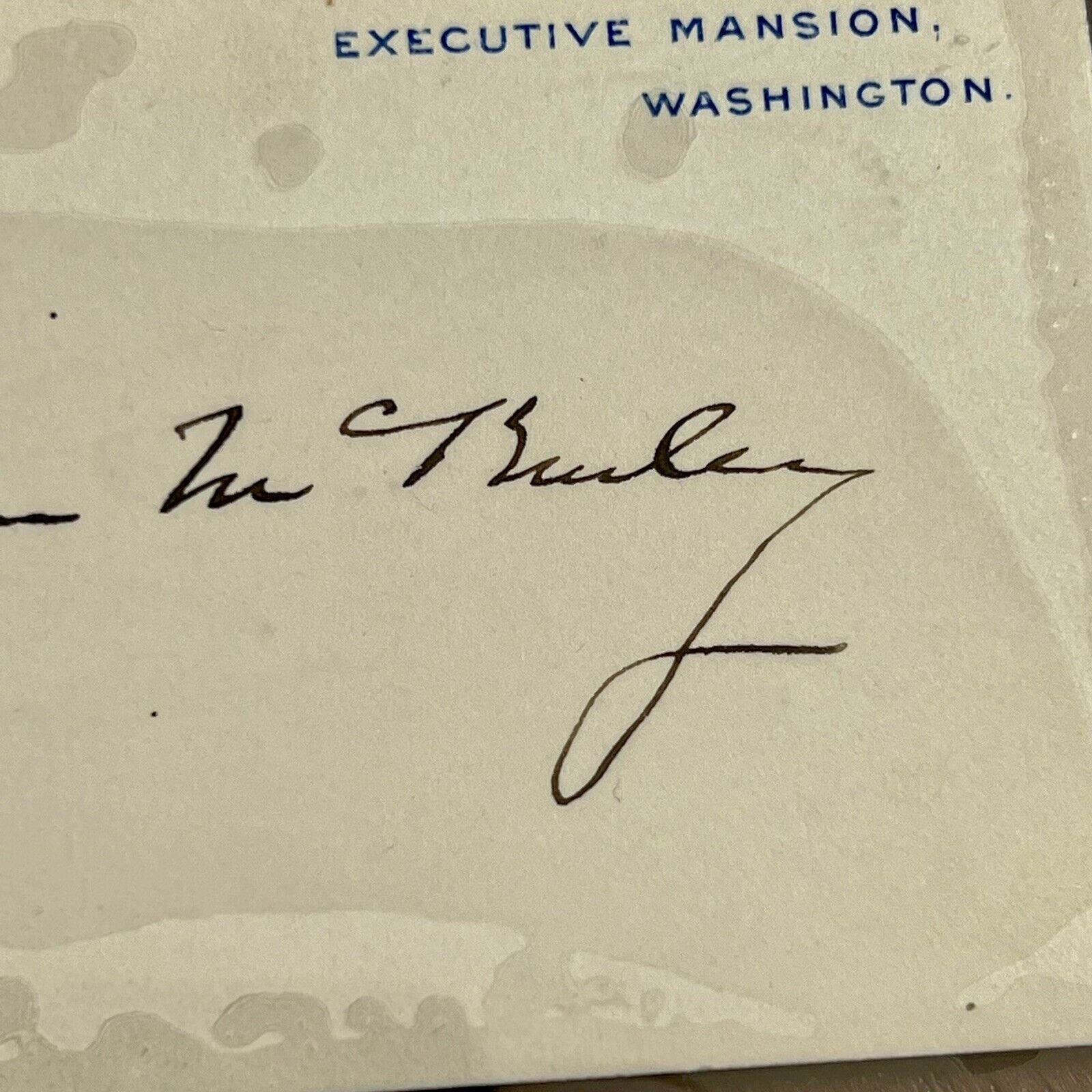 WILLIAM MCKINLEY * PSA/DNA Slab * Signed White House Card Autograph Signature