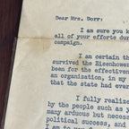 JOHN F. KENNEDY * Beckett BAS * Autograph Senate Letter Re: Eisenhower Signed