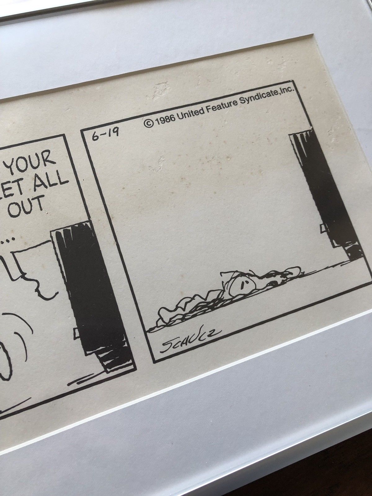 CHARLES M. SCHULZ * Hand Signed SNOOPY ARTWORK * Peanuts Autograph Comic Strip