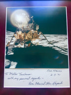 ALAN SHEPARD * Apollo 14 Astronaut * Hand SIGNED LUNAR PHOTO Autograph * NASA