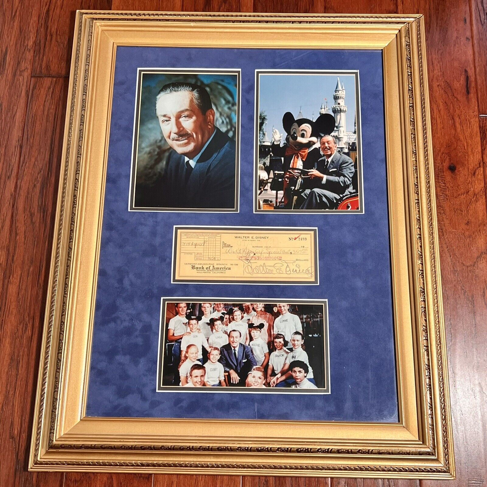 WALT DISNEY * JSA LOA * Autograph Check Signed Full Signature Display