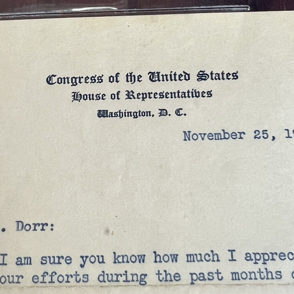 JOHN F. KENNEDY * Beckett BAS * Autograph Senate Letter Re: Eisenhower Signed