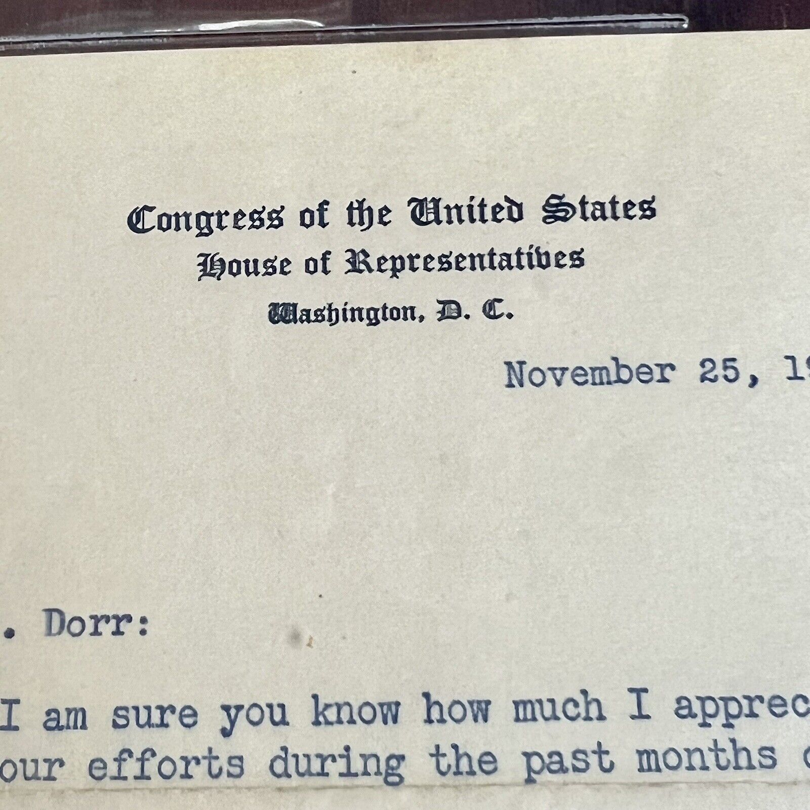 JOHN F. KENNEDY * Beckett BAS * Autograph Senate Letter Re: Eisenhower Signed