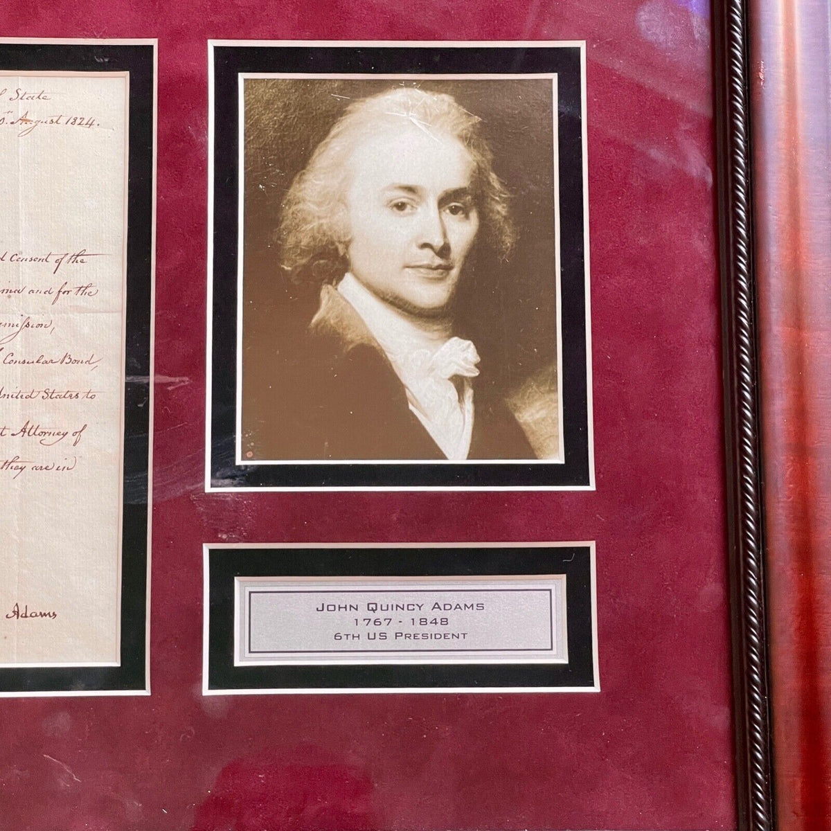 JOHN QUINCY ADAMS * JSA * Autograph Diplomatic Commission Letter Signed * Peru