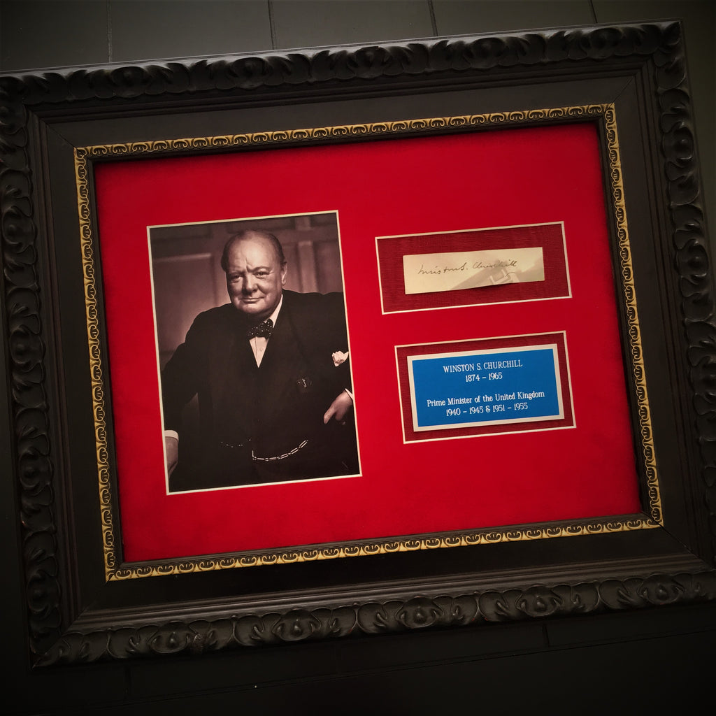 WINSTON S CHURCHILL * rare Authentic AUTOGRAPH Hand Signed * Prime Minister UK