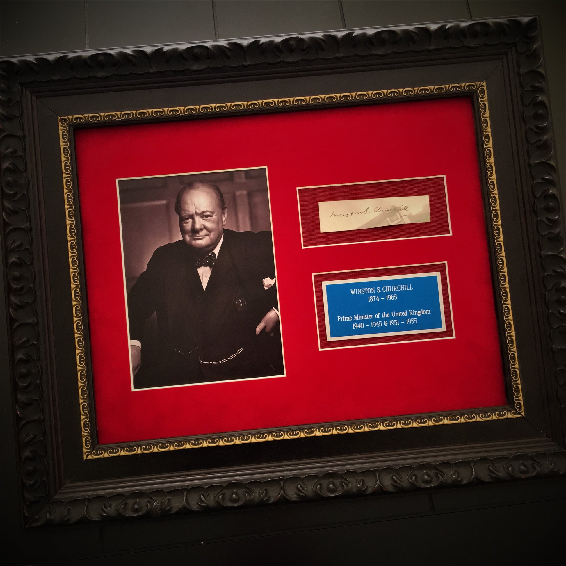 WINSTON S CHURCHILL * rare Authentic AUTOGRAPH Hand Signed * Prime Minister UK