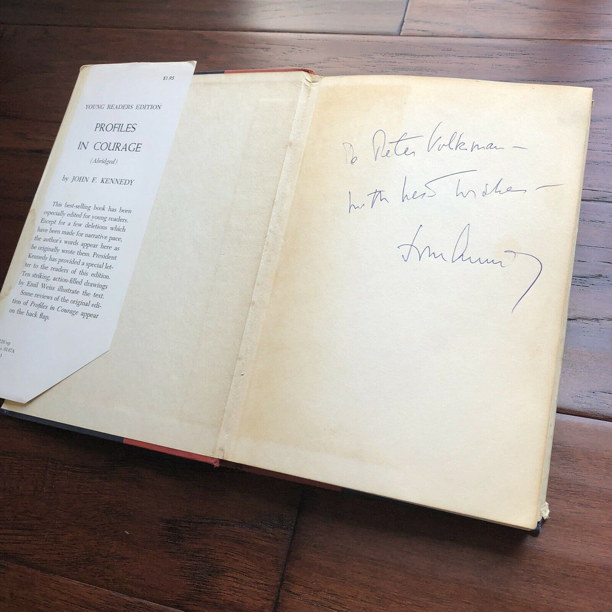 JOHN F. KENNEDY * JSA LOA * 1961 Signed AS PRESIDENT Book Profiles * Autograph