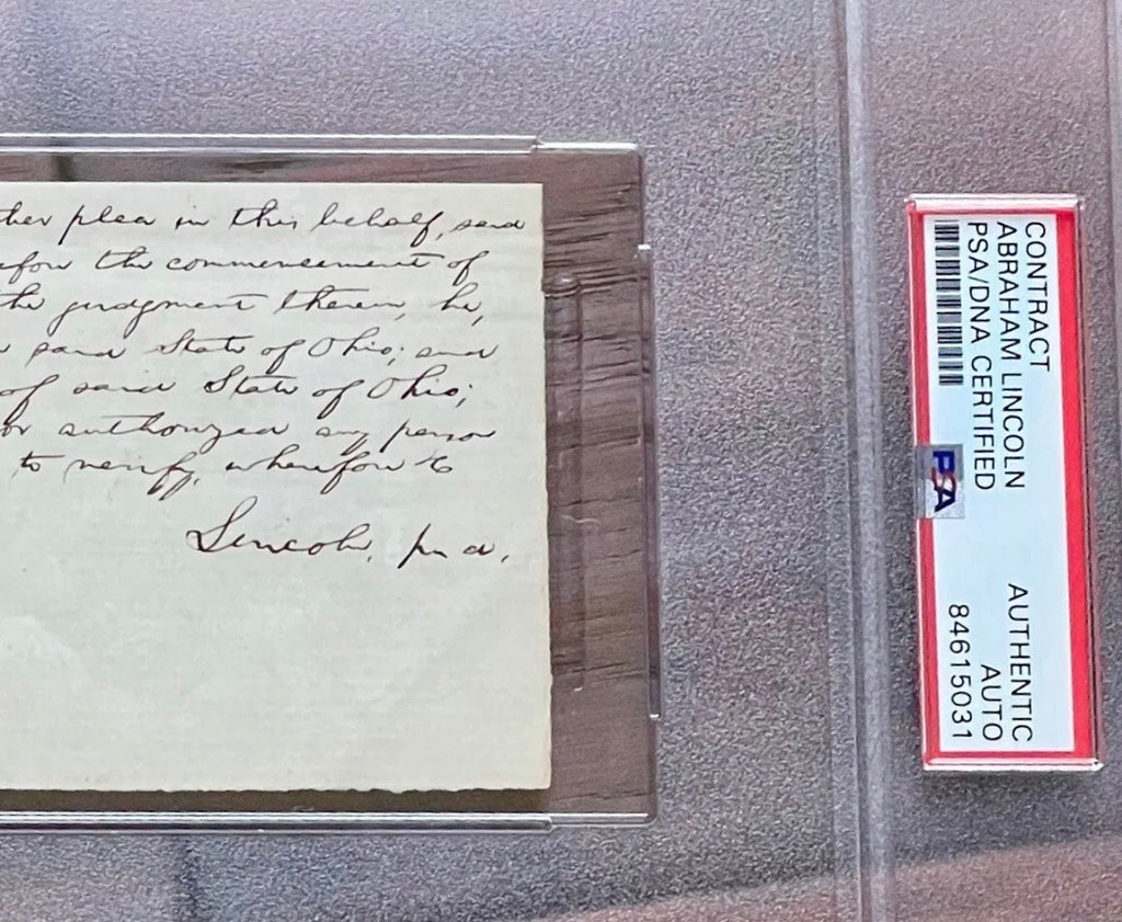 ABRAHAM LINCOLN * PSA/DNA Slab * Autograph Lengthy Handwritten Plea Signed