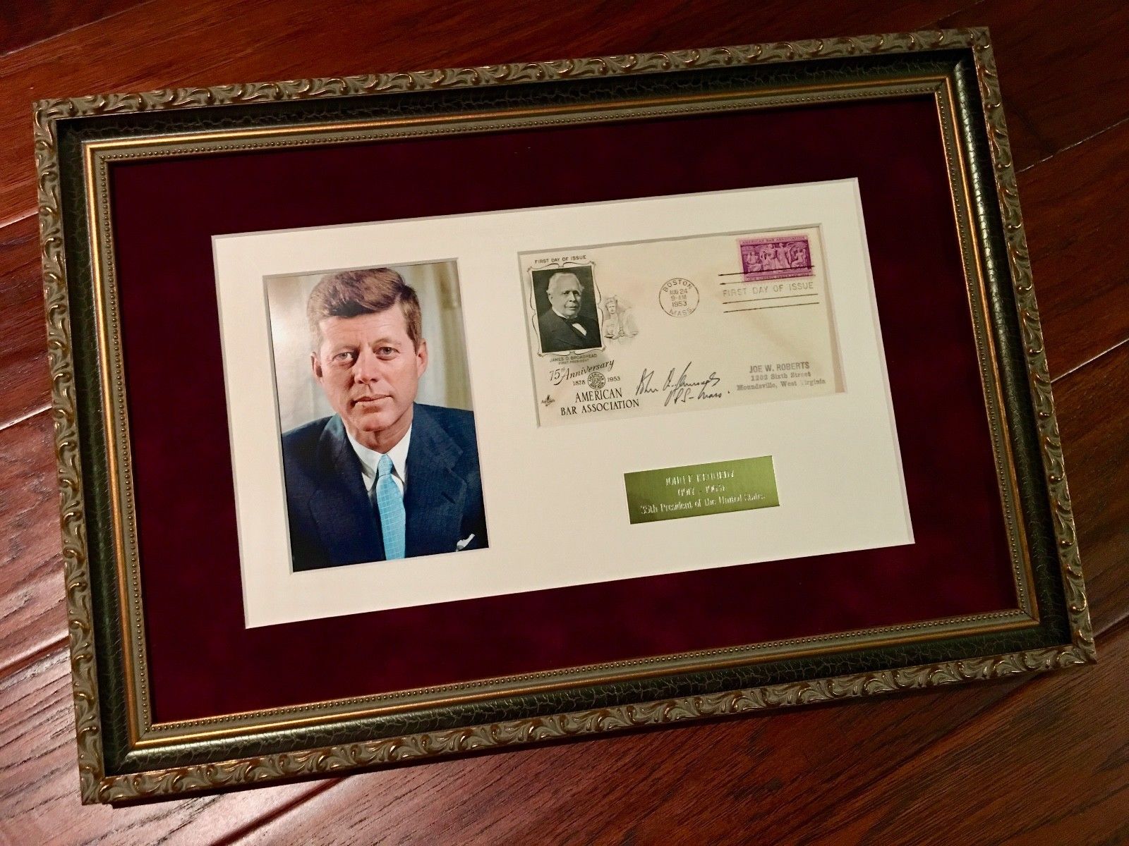 JOHN F. KENNEDY * JSA COA * Scarce "USS Mass" AUTOGRAPH Signed * President