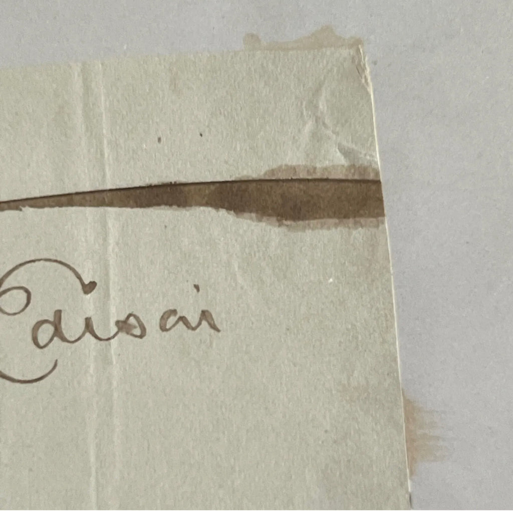 THOMAS EDISON * PSA/DNA * Cut Signature Autograph Signed * Umbrella Signature