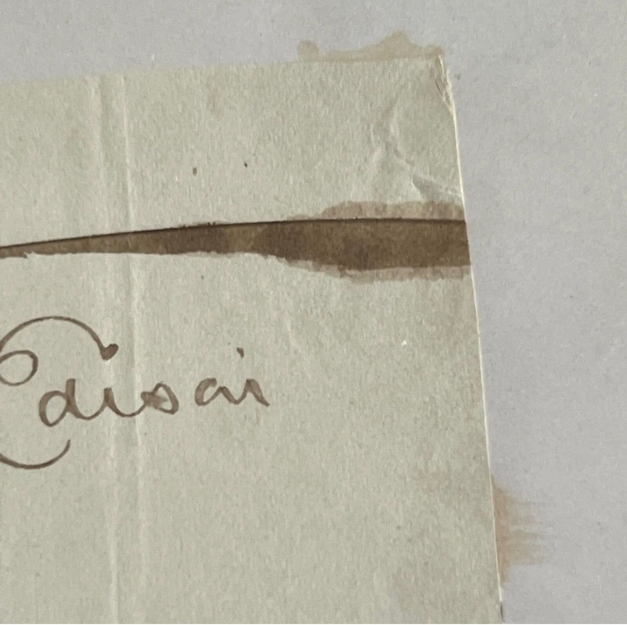 THOMAS EDISON * PSA/DNA * Cut Signature Autograph Signed * Umbrella Signature