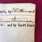 JOHN HANCOCK * Handwritten AUTOGRAPH Ships Manifest SIGNED for British Army