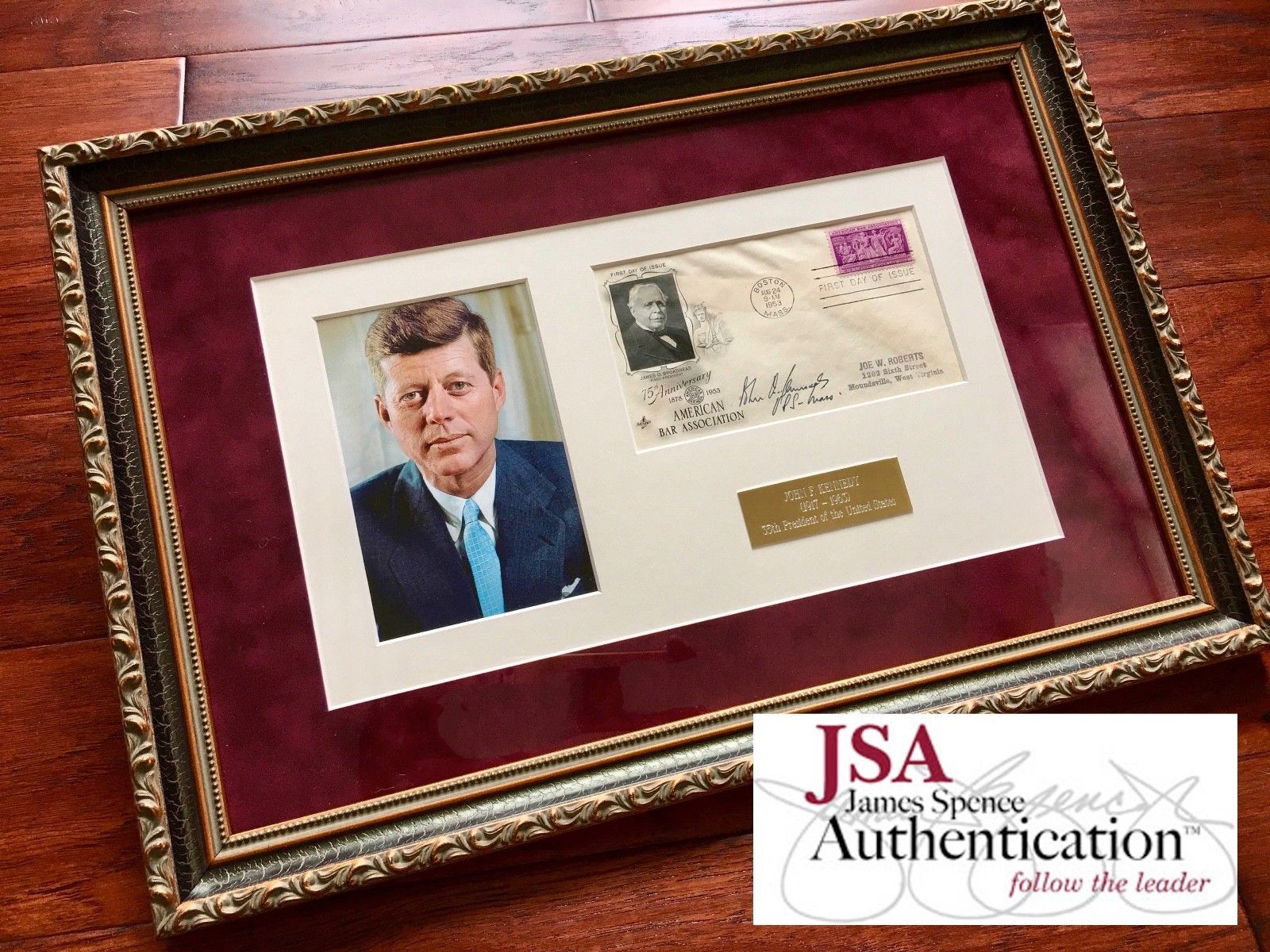 JOHN F. KENNEDY * JSA COA * Scarce "USS Mass" AUTOGRAPH Signed * President