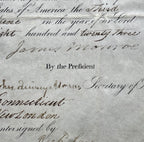 JAMES MONROE & JOHN QUINCY ADAMS * Beckett BAS * AUTOGRAPH Ships Passport SIGNED