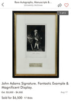 JOHN ADAMS * PSA/DNA Slab * Handwritten Autograph Document Signed