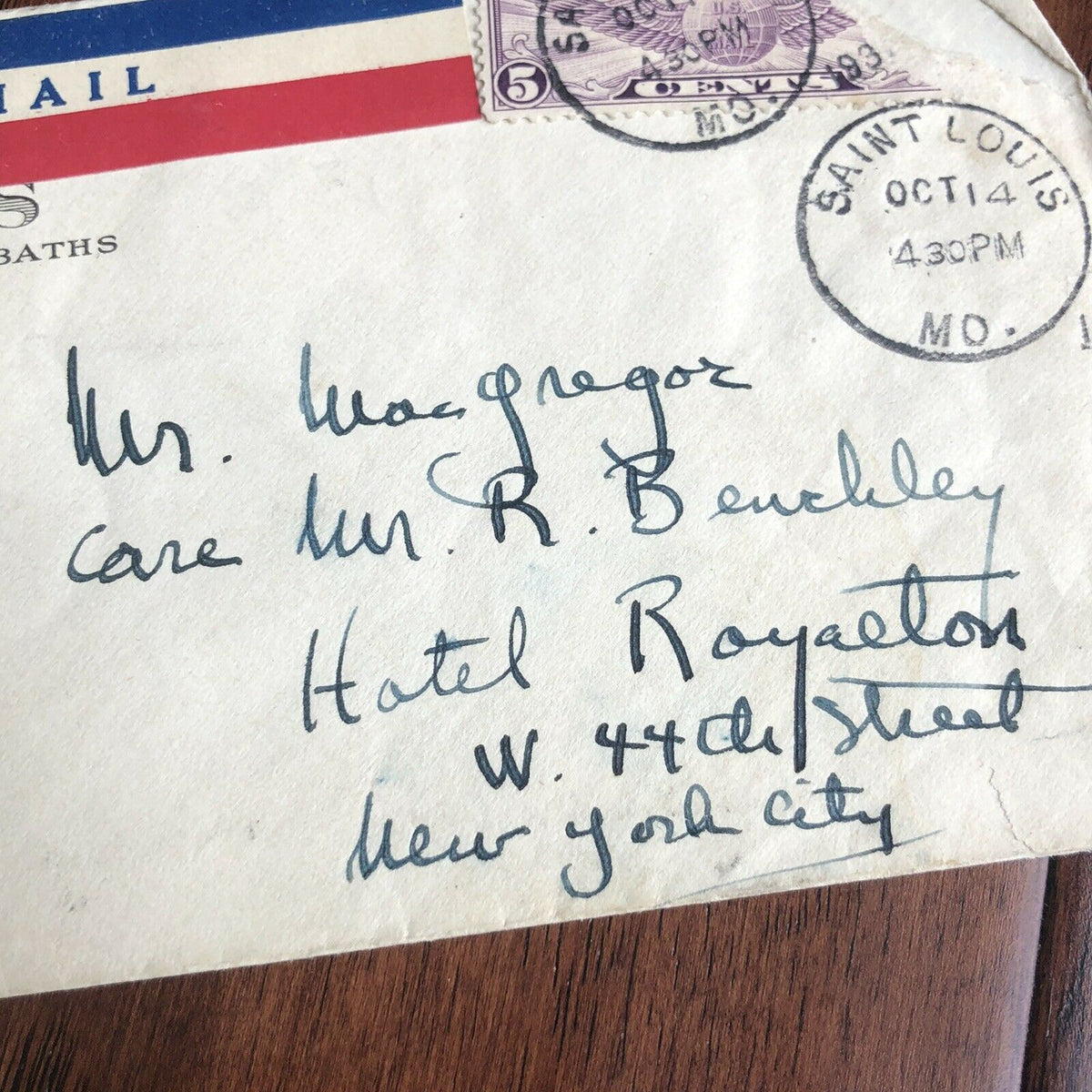 ERNEST HEMINGWAY * JSA LOA * Handwritten Autograph Envelope Signed *