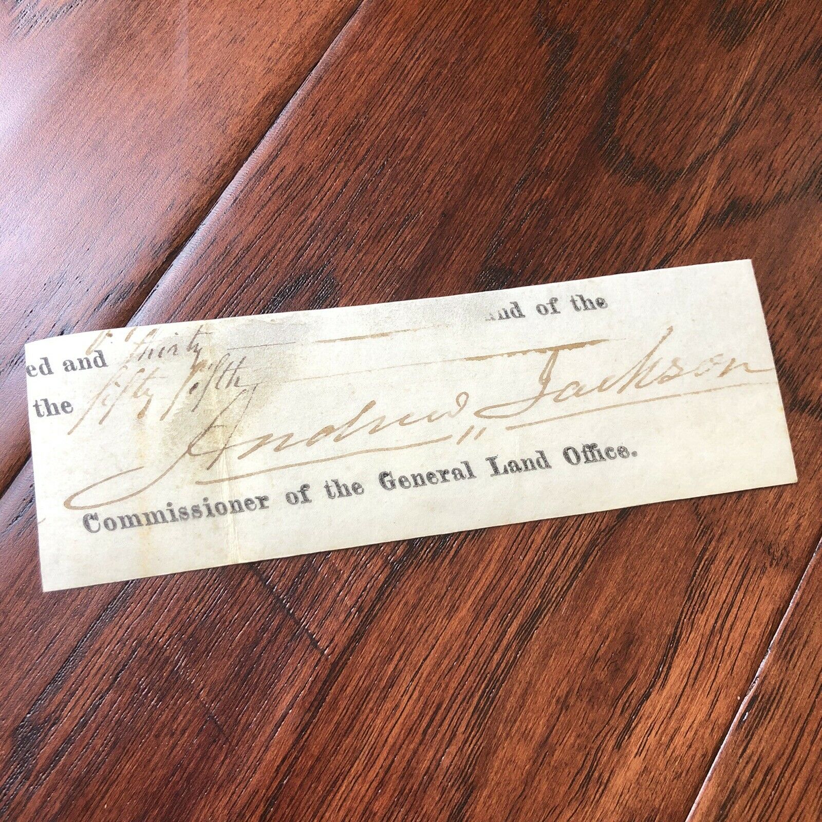 ANDREW JACKSON * JSA LOA * Autograph Cut Signature Signed * As President