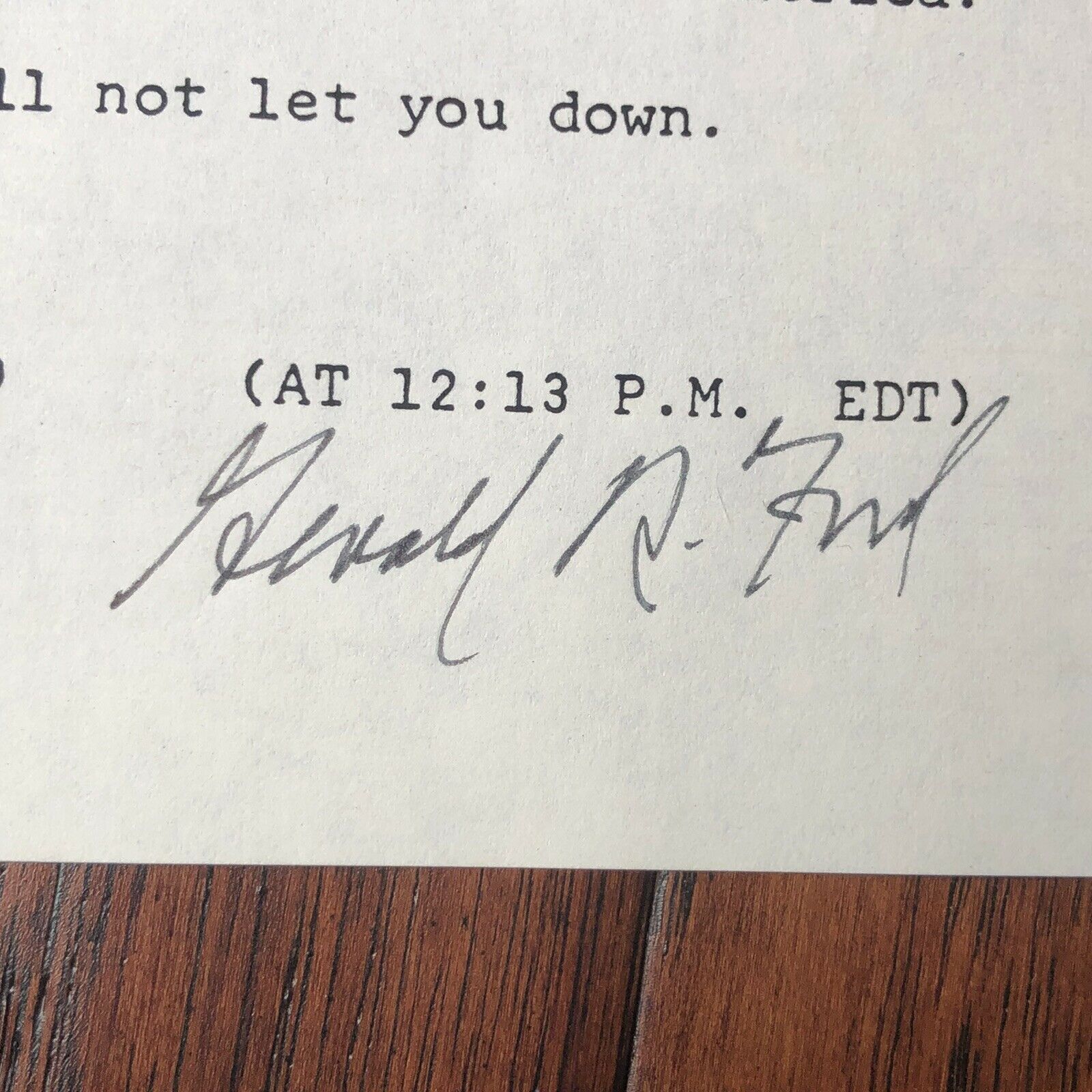 GERALD FORD * JSA LOA * Inauguration Speech Autograph Typescript Signed