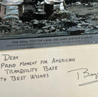 BUZZ ALDRIN * JSA * Autograph Foil Art Etching With Quotation Signed * Apollo 11