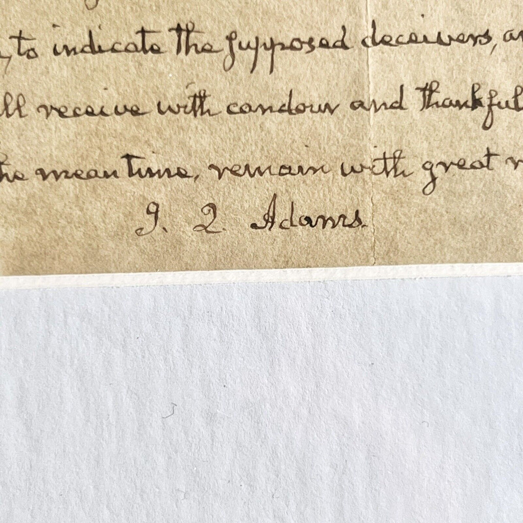 JOHN QUINCY ADAMS * Autograph Letter Re Fathers Biography & Van Buren Signed JSA