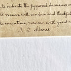 JOHN QUINCY ADAMS * Autograph Letter Re Fathers Biography & Van Buren Signed JSA