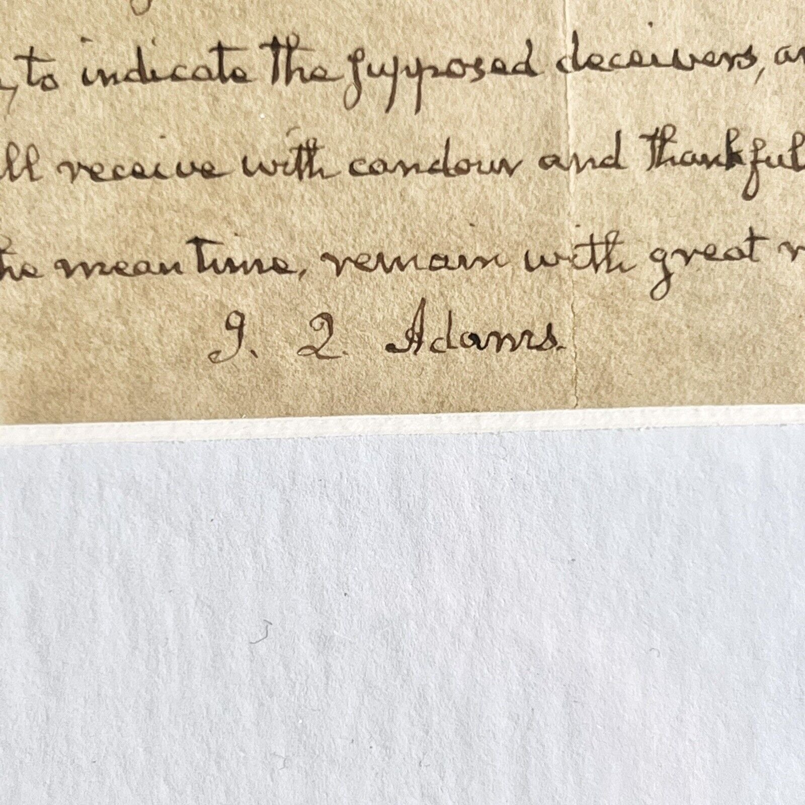 JOHN QUINCY ADAMS * Autograph Letter Re Fathers Biography & Van Buren Signed JSA