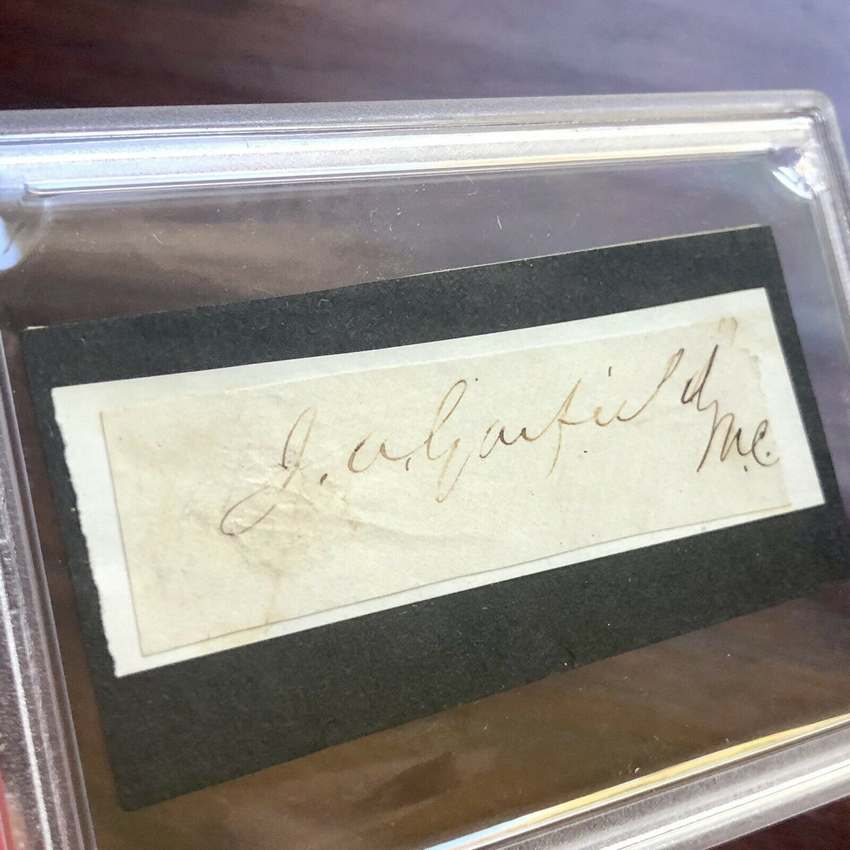 JAMES A. GARFIELD * PSA/DNA Slabbed * Autograph Free Frank Signed * President