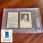ORVILLE WRIGHT * BAS * Authentic AUTOGRAPH Pilot License SIGNED * Beckett
