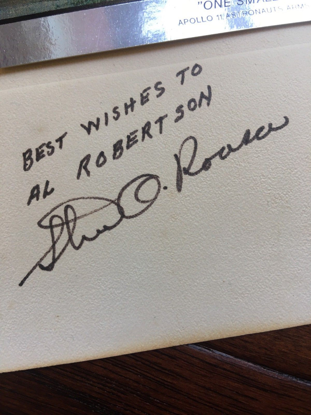 STUART A. ROOSA * Signed APOLLO 11 Artwork * Rare MOON * Apollo 14 autograph