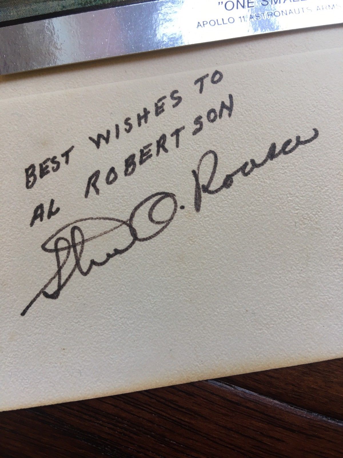 STUART A. ROOSA * Signed APOLLO 11 Artwork * Rare MOON * Apollo 14 autograph