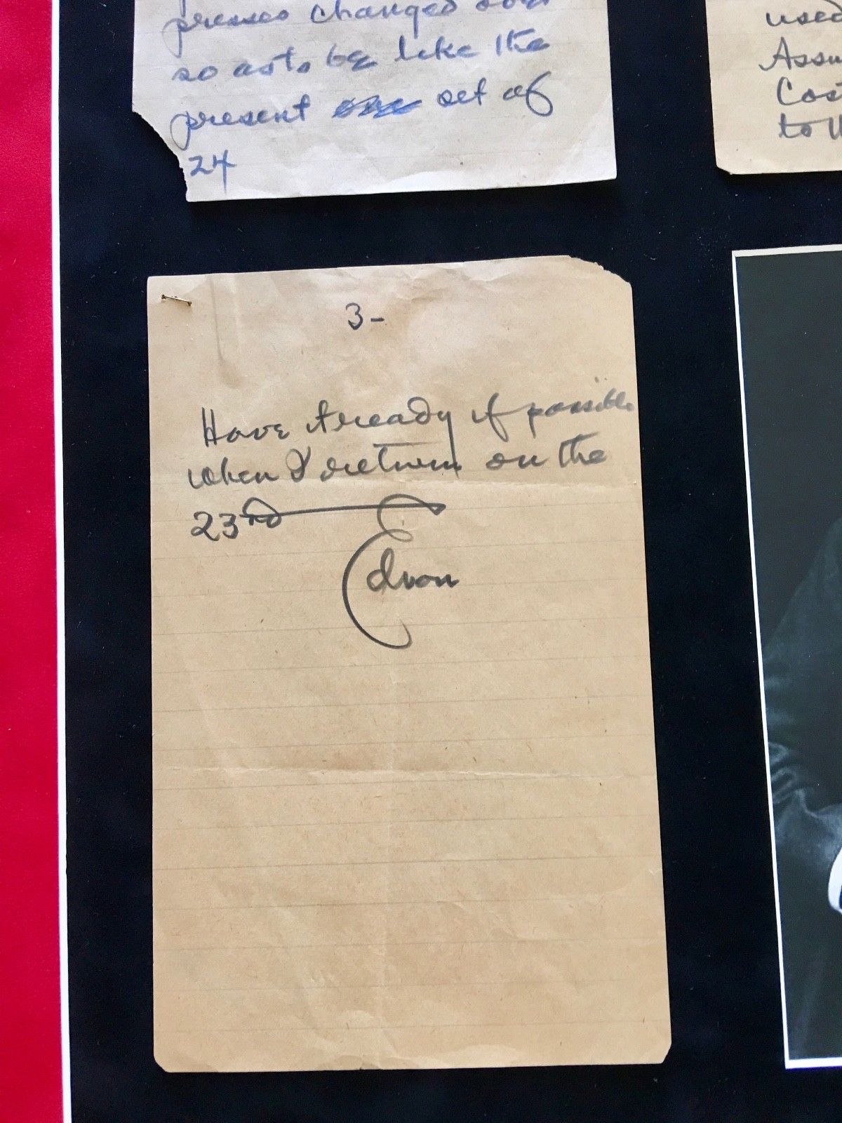 THOMAS EDISON * 3 Pg Handwritten AUTOGRAPH "records" Note SIGNED * PSA/DNA COA