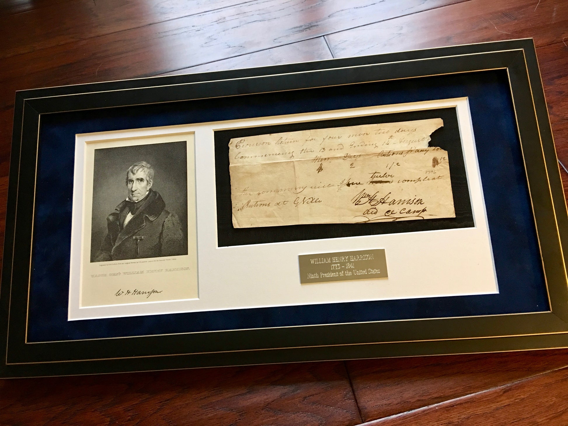 WILLIAM HENRY HARRISON * Rare AUTOGRAPH Note SIGNED * President Signature