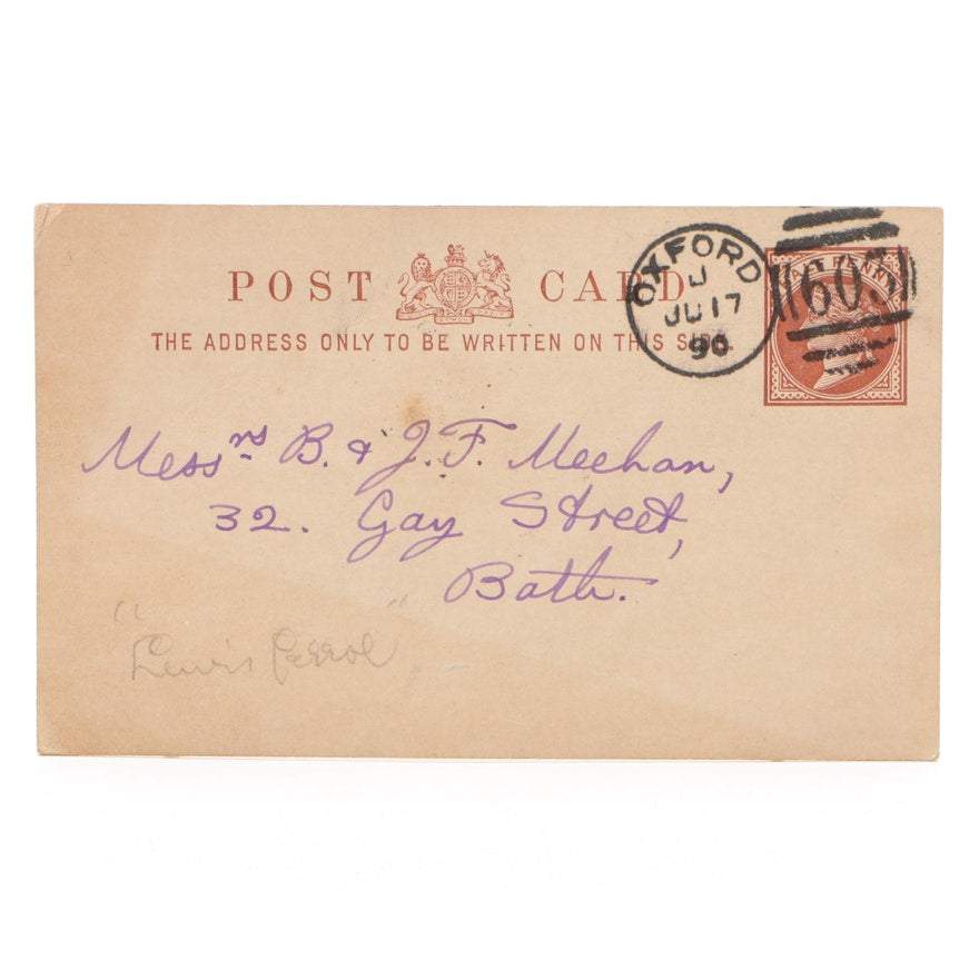 LEWIS CARROLL * JSA LOA * Charles L Dodgson Autograph Note Signed * Orders Books