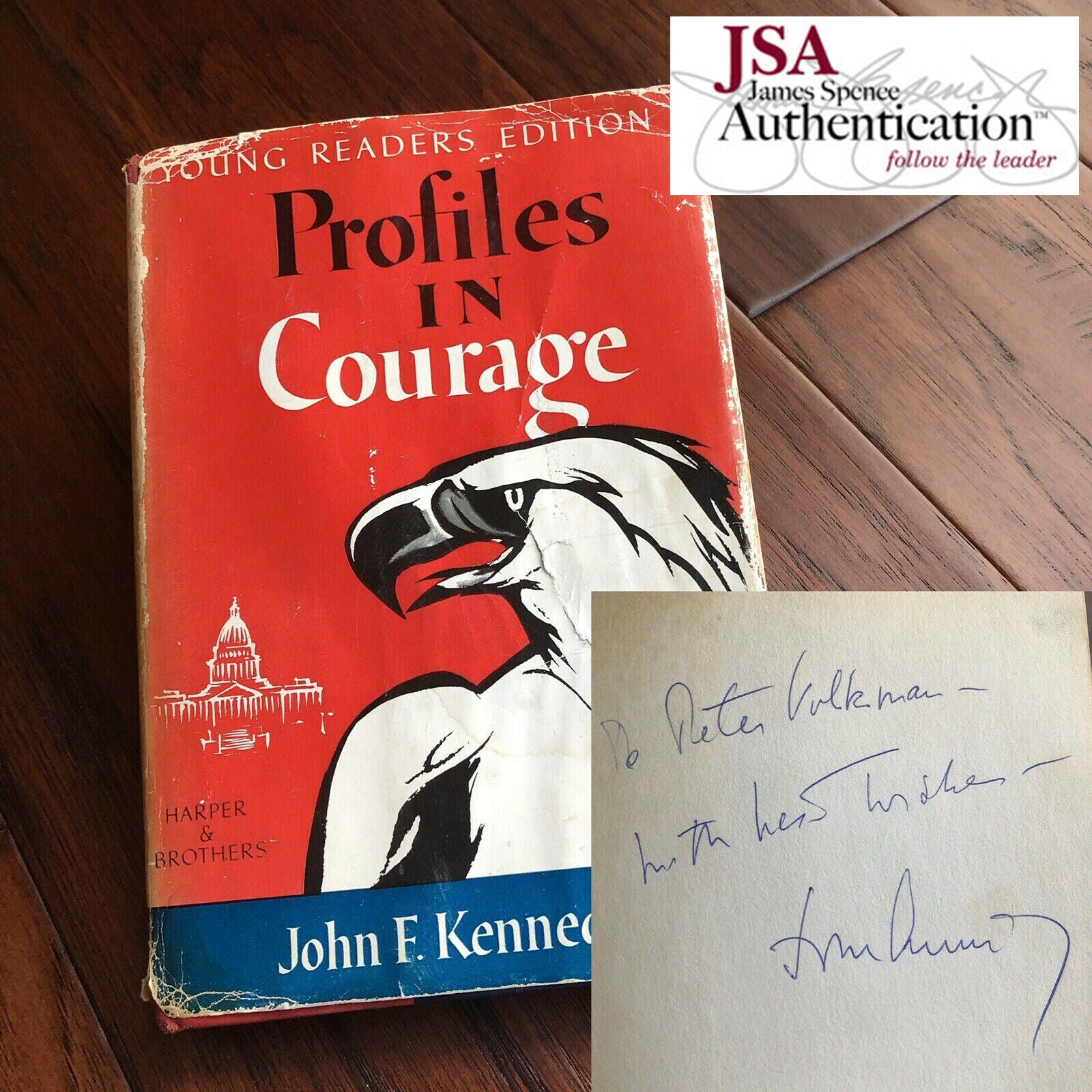 JOHN F. KENNEDY * JSA LOA * 1961 Signed AS PRESIDENT Book Profiles * Autograph