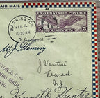 AMELIA EARHART * PSA/DNA * Autograph D.C. AERO CLUB Cover Signed * 1930 Records
