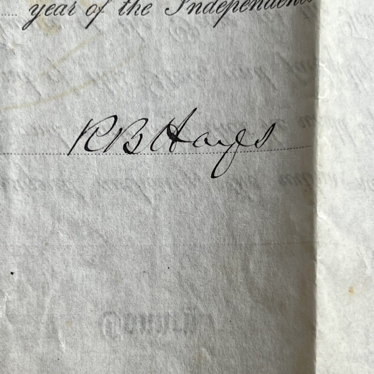 RUTHERFORD B. HAYES * JSA * Autograph State of Ohio Document Signed President